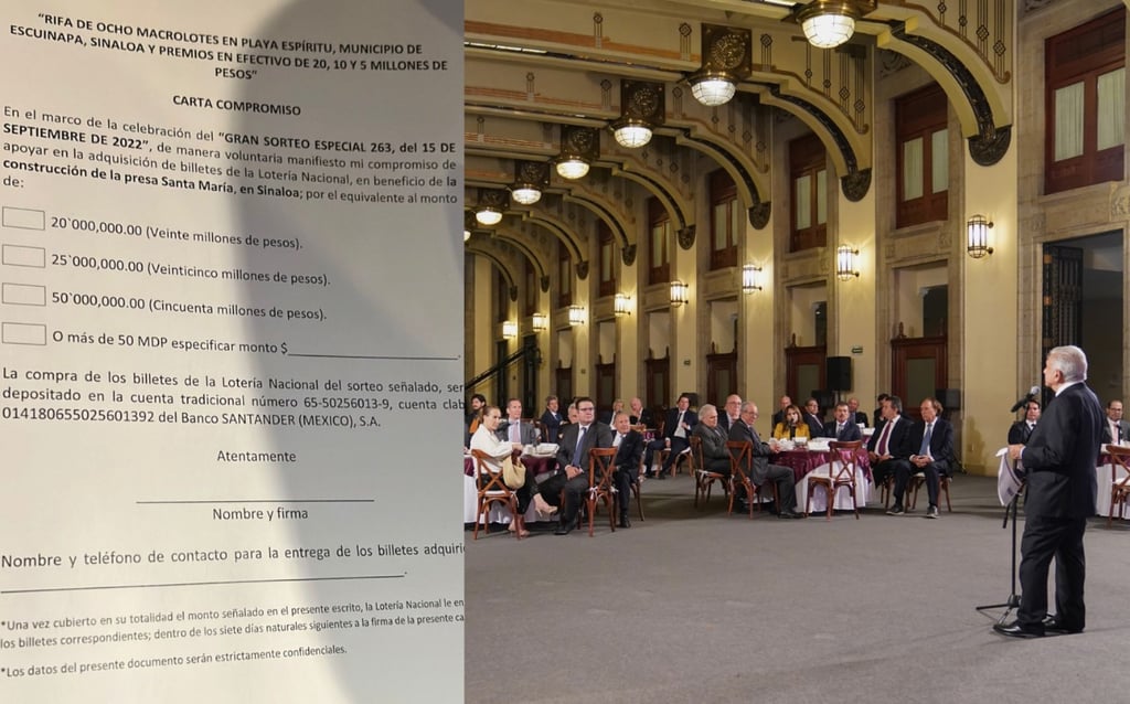 AMLO habló con empresarios sobre presa Santa María y los 'invitó' a participar en rifa