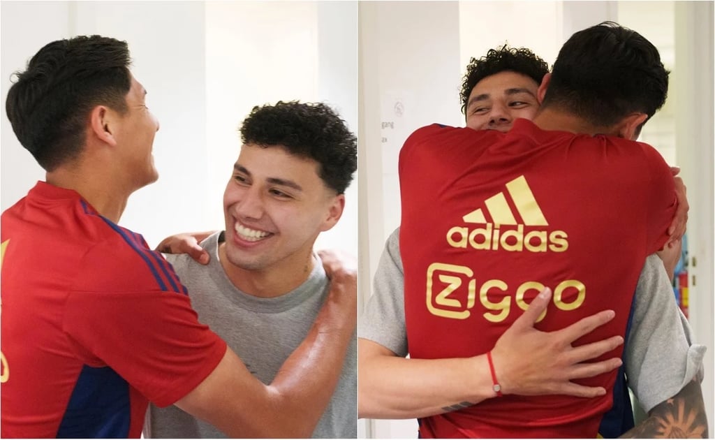 El emotivo reencuentro de Edson Álvarez y Jorge Sánchez en el Ajax