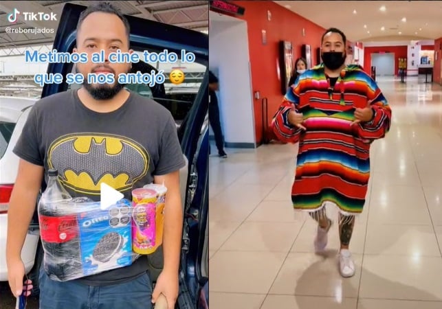 VIDEO: Duranguenses meten de 'contrabando' alimentos al cine y se hacen virales