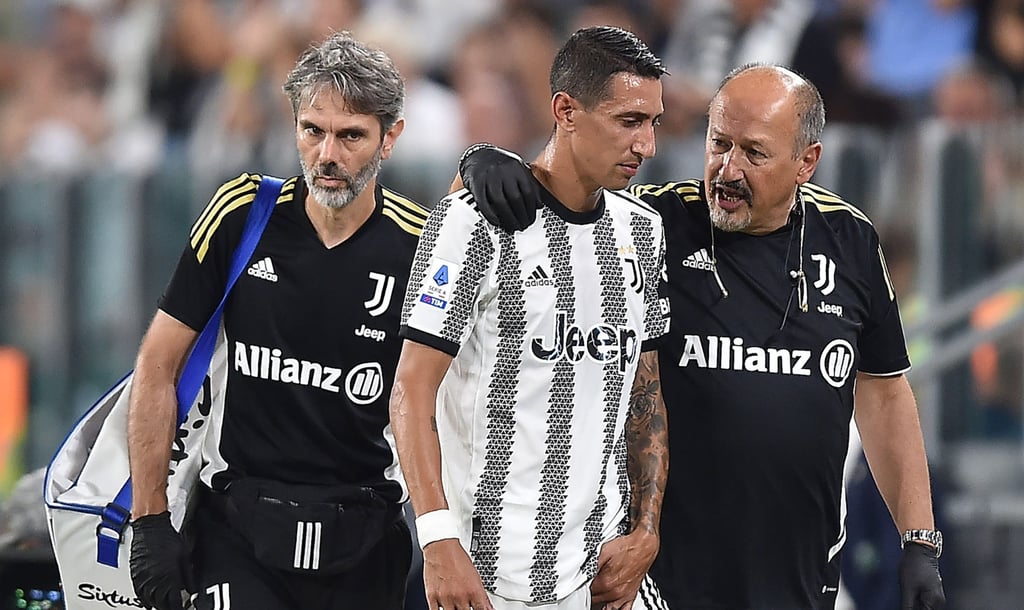 Juventus sufre la baja de Ángel Di María por lesión