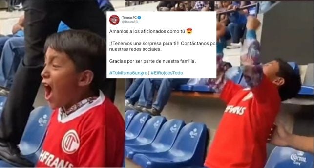 VIDEO: Club Toluca busca al niño aficionado que celebró gol en el Azteca