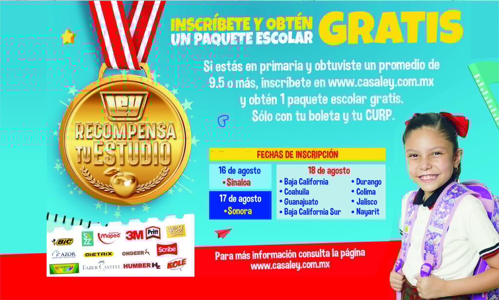 Entregará Ley paquetes escolares