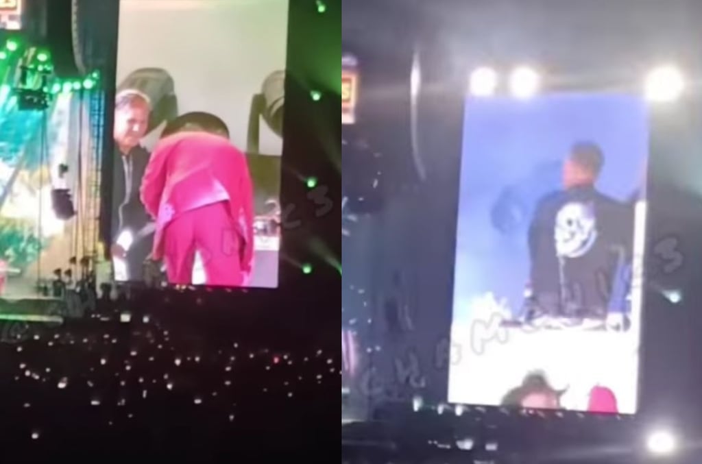 VIDEO: Integrante de Los Bukis sufre aparatoso accidente en concierto