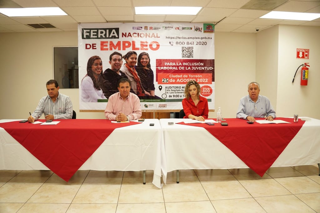 Ofertarán más de 800 vacantes en Feria de Empleo en Torreón el próximo jueves
