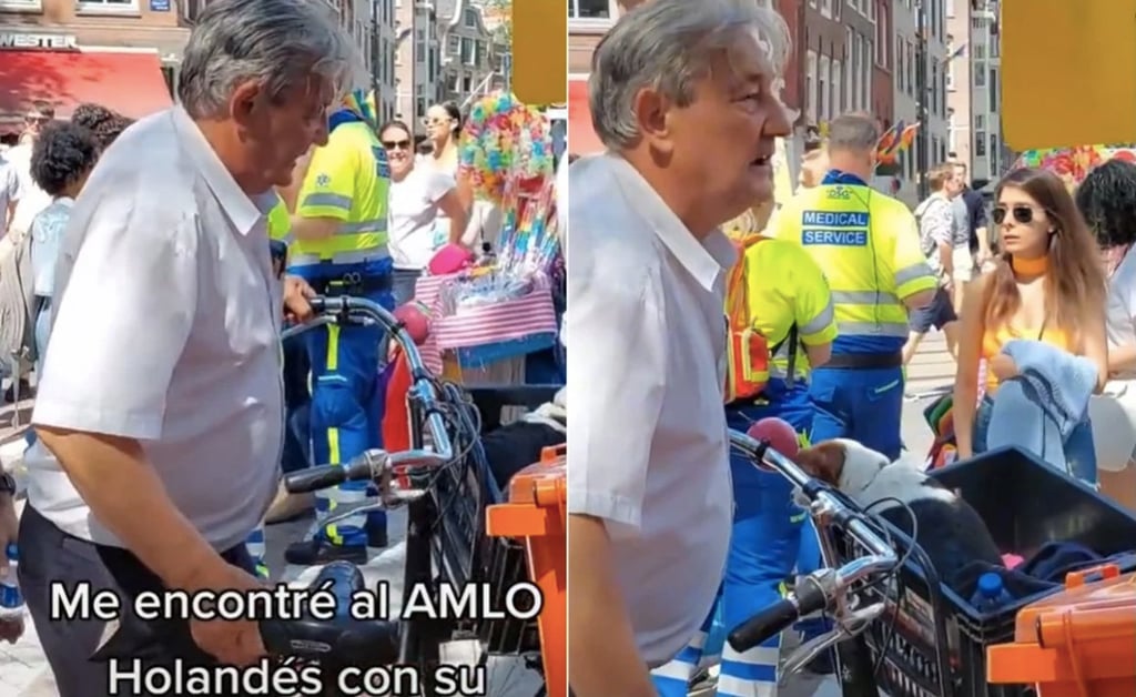 ¿El AMLOverso existe? Captan en video al 'gemelo' holandés de AMLO