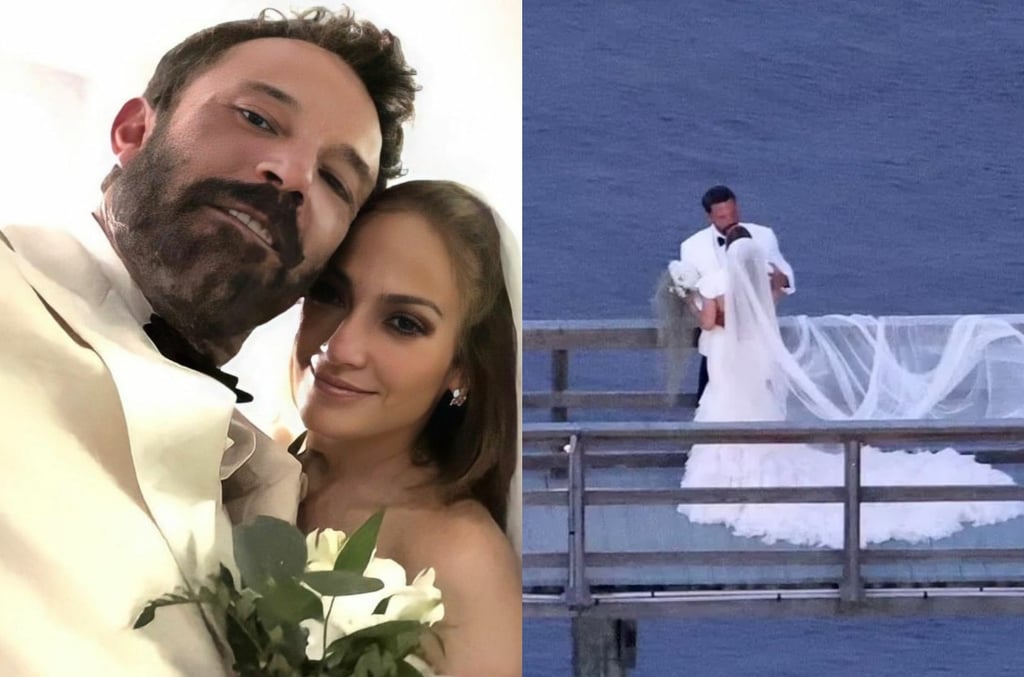 Los lujosos vestidos que Jennifer López presumió en su boda de tres días con Ben Affleck 