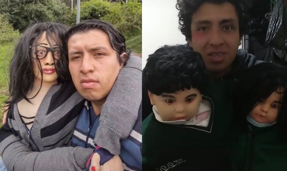 Hombre se fabrica una novia de trapo con todo e hijos y se vuelve viral
