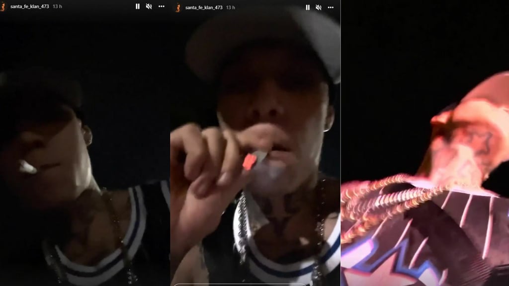 'Nada más traigo un gallo'; Policía detiene a Santa Fe Klan mientras grababa en la calle