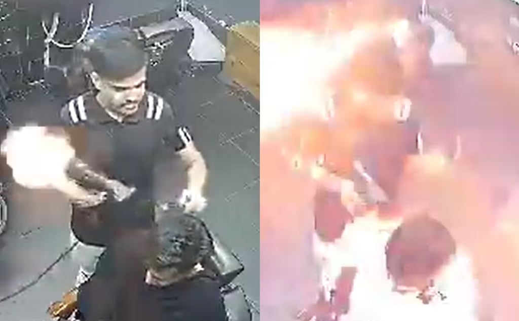 VIDEO: Secadora explota en barbería y mueren dos