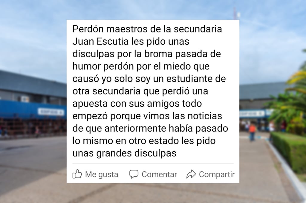 Una broma de mal gusto causa pánico en escuela de Durango