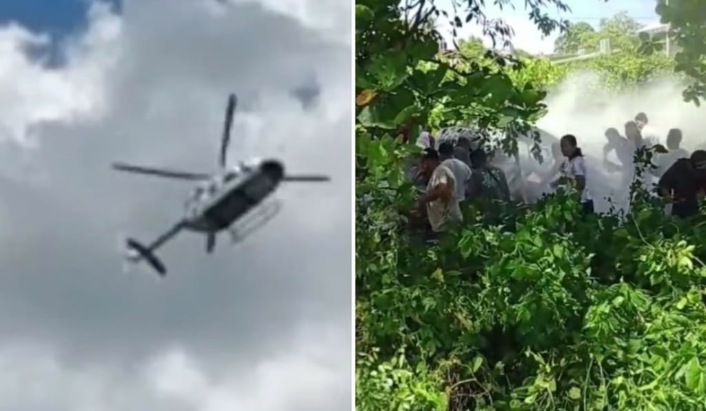 Mueren tres marinos mexicanos en desplome de helicóptero en Tabasco