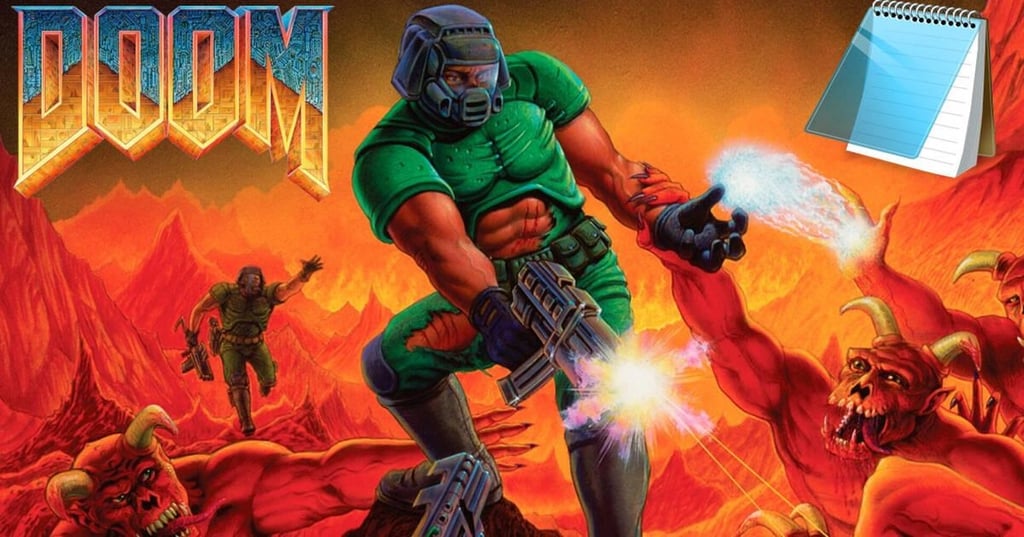 Aunque no lo creas, consiguen ejecutar Doom en el bloc de notas de Windows