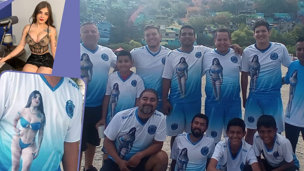 Equipo de futbol estrena uniformes con imagen de Karely Ruiz