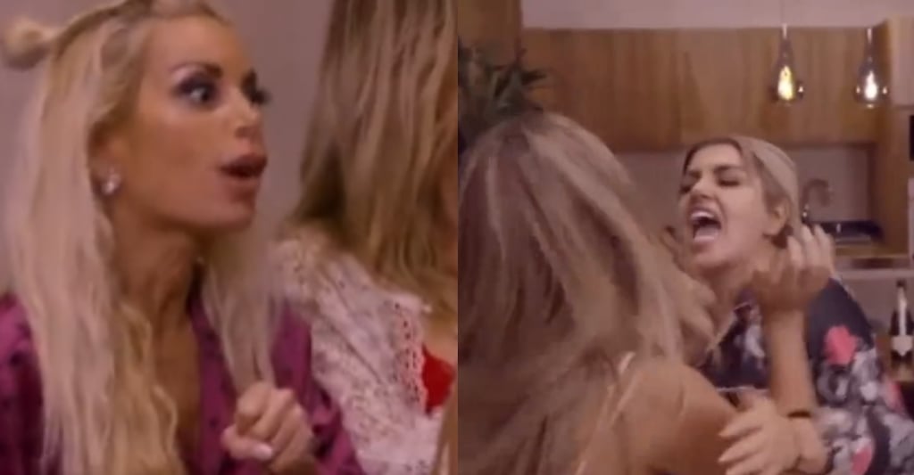 'Con mis hijos no', Kimberly Flores y novia de Vicente Fernández Jr. se agarran a golpes en reality