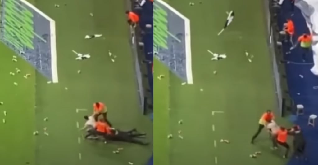 Aficionado intenta agredir a Avilés Hurtado tras gol del Pachuca