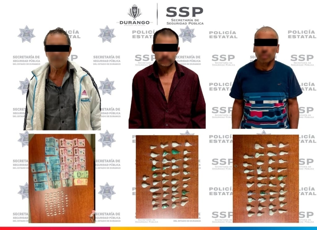 Por delitos contra la salud, tres detenidos en Santiago Papasquiaro