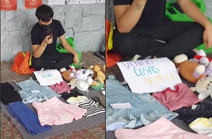 VIDEO: Ganando como siempre; joven vende artículos que eran de su expareja 