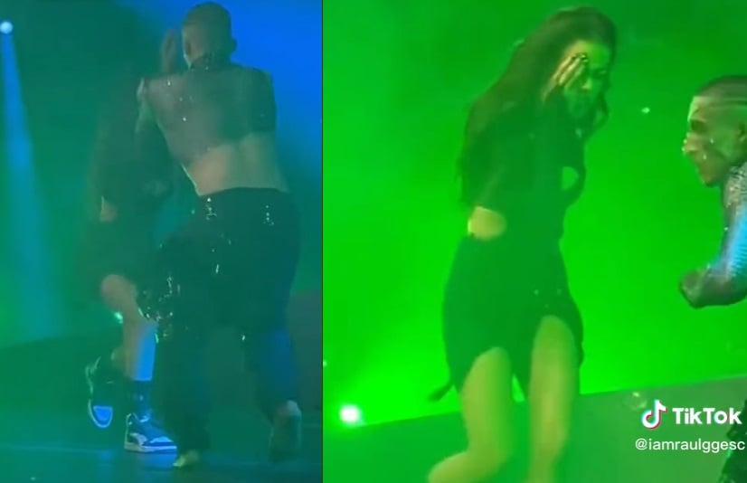 Así fue el momento en que Danna Paola se accidentó en pleno concierto