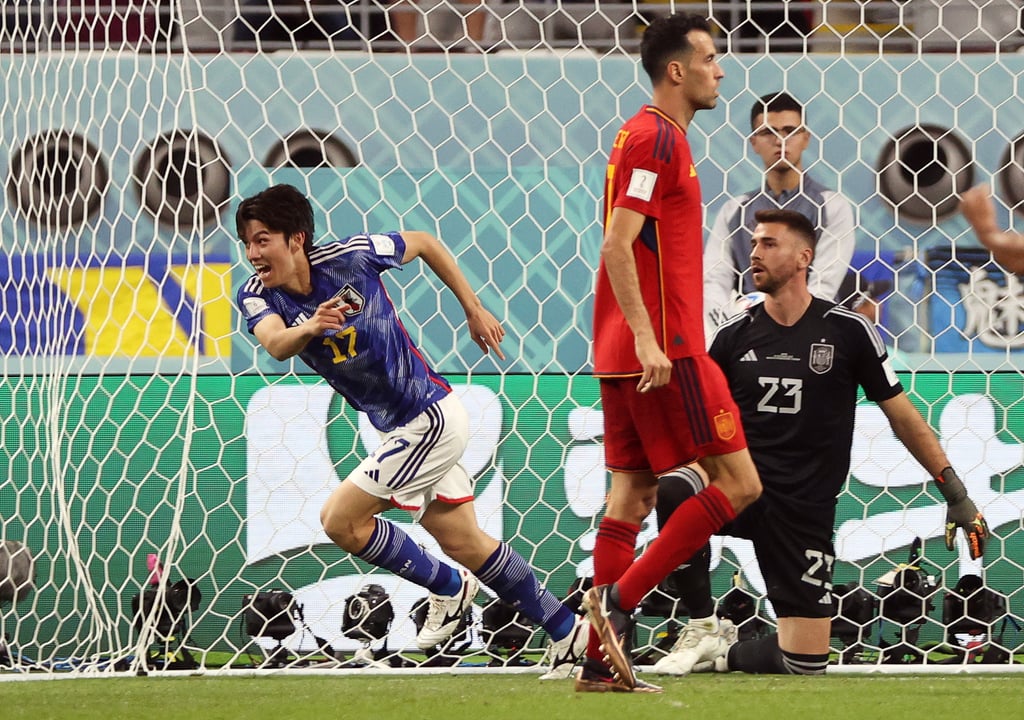 Silbante mexicano en medio del polémico gol de Japón ante España