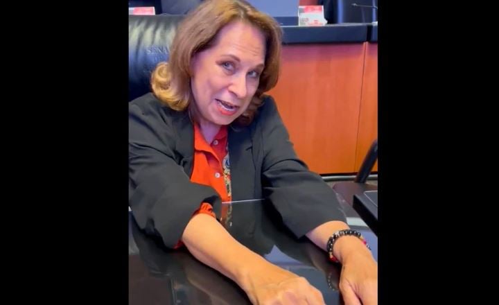 Senadora de Morena muestra su voto 'a la chaviza'