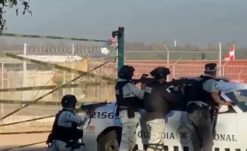 VIDEO: Guardia Nacional vs Chapitos; el tiroteo en el aeropuerto de Culiacán