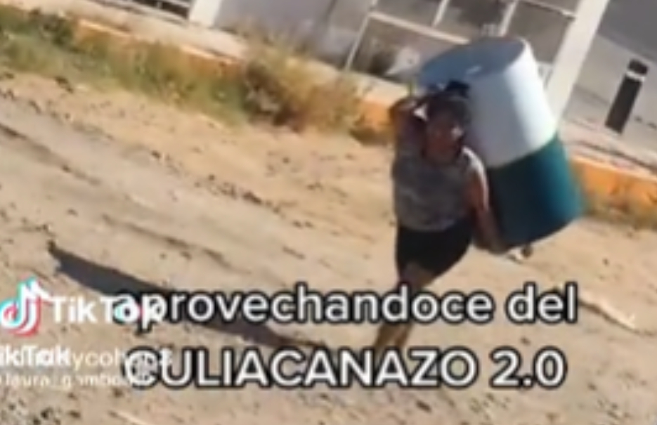 VIRAL: 'Doña Lupe' aprovechó el caos en Culiacán para adquirir una lavadora