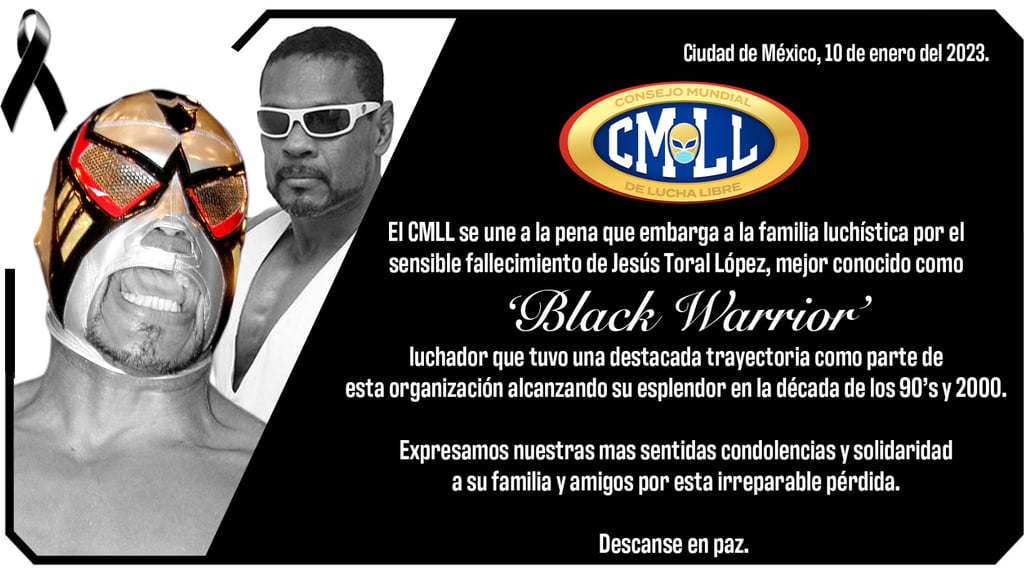 Muere a los 54 años el luchador Black Warrior, eterno rival de Místico