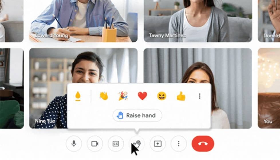 Google Meet añade reacciones durante las videollamadas