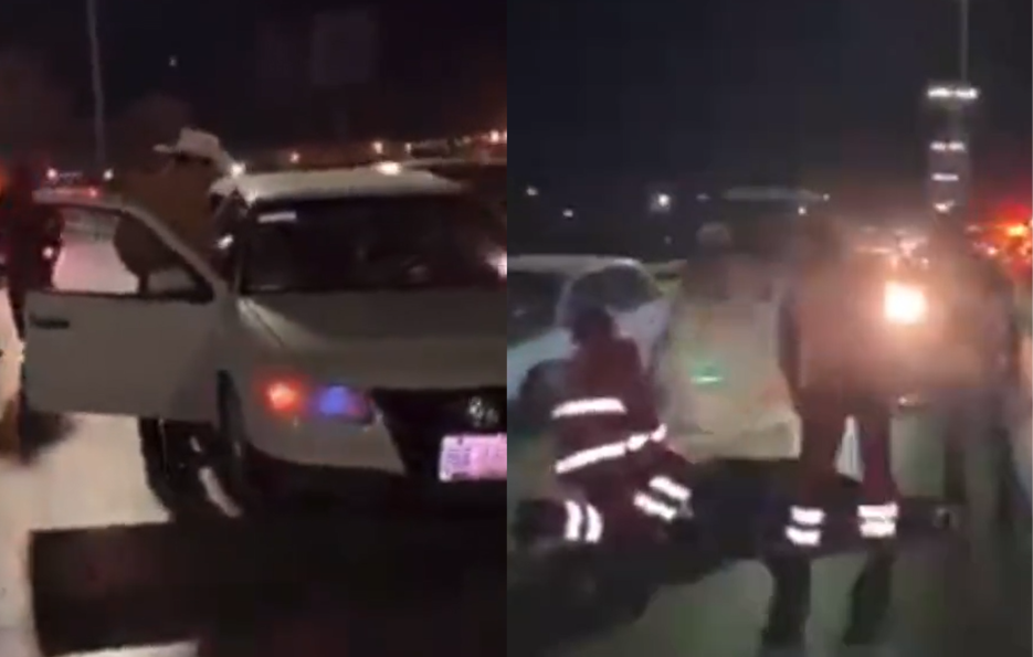 VIDEO: Captan momento exacto donde motociclista se impacta en un vehículo y sale volando