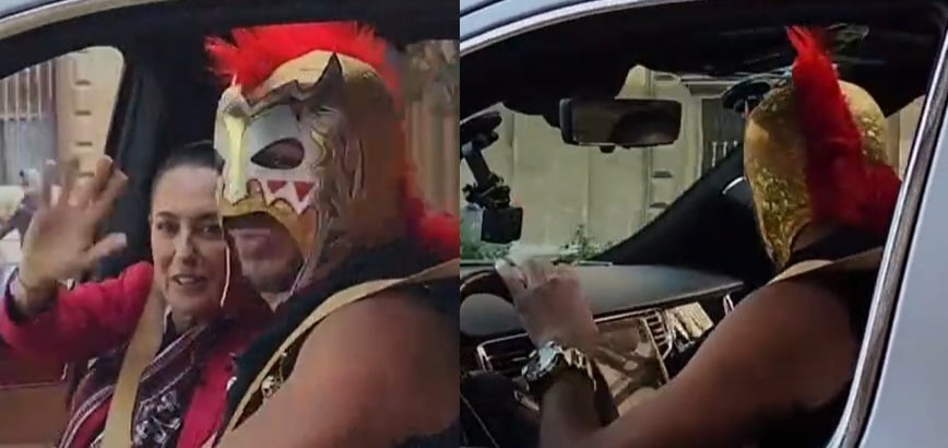 Captan a Claudia Sheinbaum con el 'Escorpión Dorado'