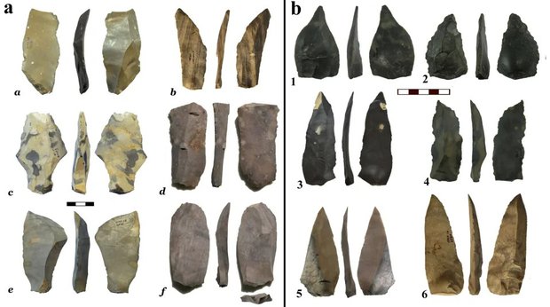 Documentan el uso de cuchillos de piedra con mango hace más de 60.000 años