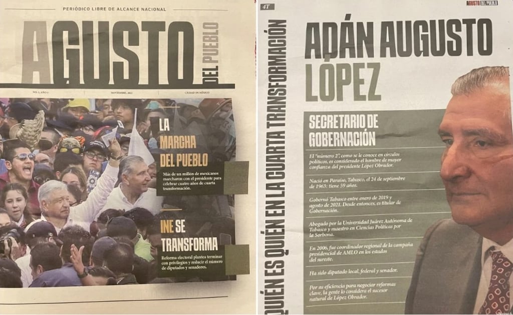 Distribuyen el periódico 'Augusto del pueblo'... hasta con cabeza olmeca para colorear