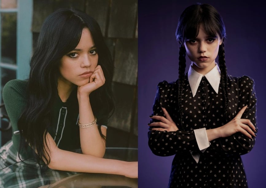 Jenna Ortega sorprende al posar en babydoll
