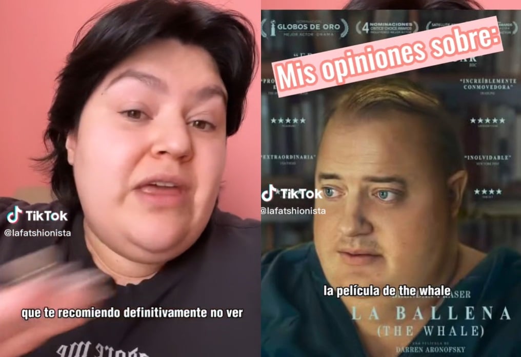 'Tiktoker' asegura que la película The Whale es 'gordofóbica'