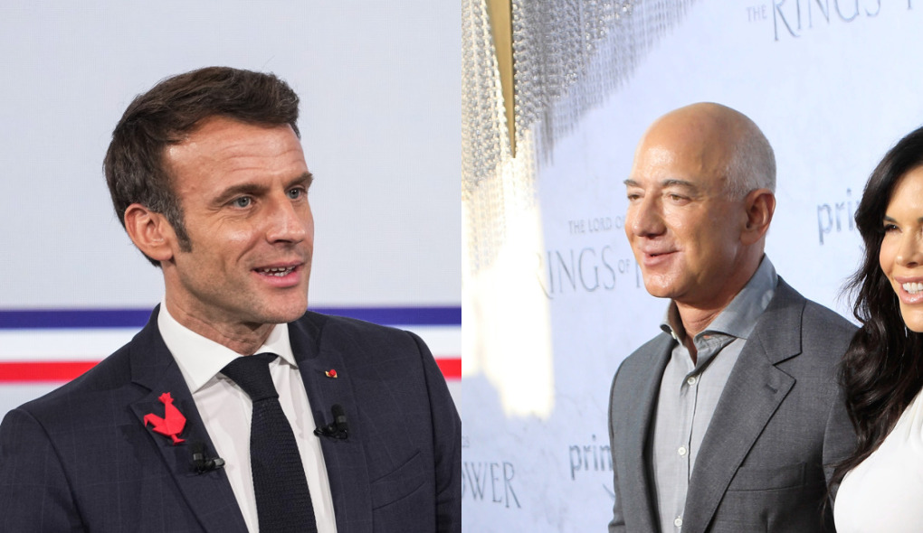 Emmanuel Macron concedió a Jeff Bezos la Legión de Honor, según semanario Le Point