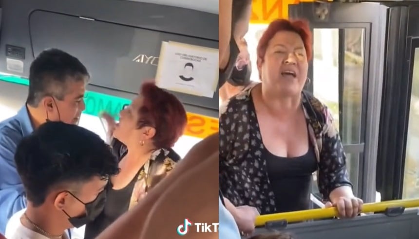 'Me rayó la ma... ¿Apoco lo voy a dejar?'; mujer protagoniza pelea con chofer de camión