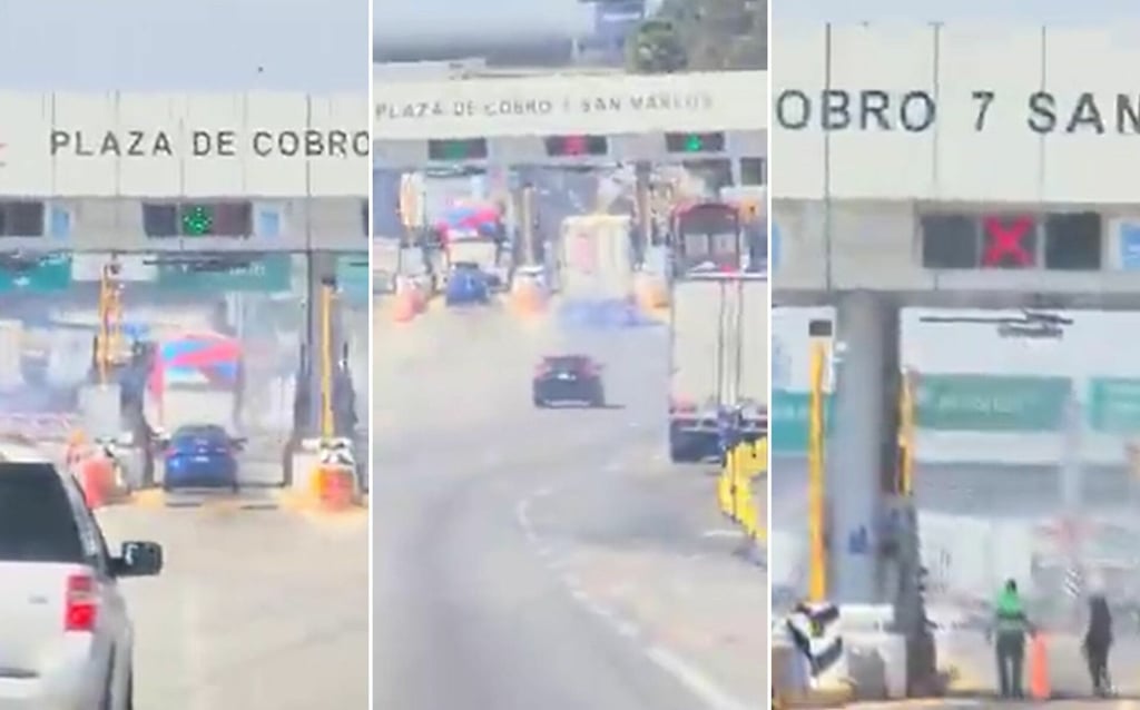 Tráiler se queda sin frenos en la autopista México-Puebla; chofer evita tragedia