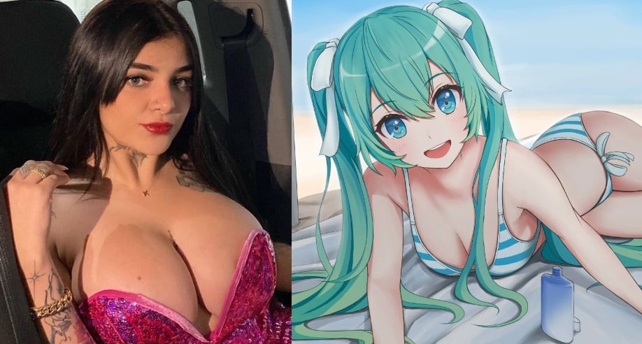 Karely Ruiz saca su lado 'friki' con cosplay de Miku en bikini