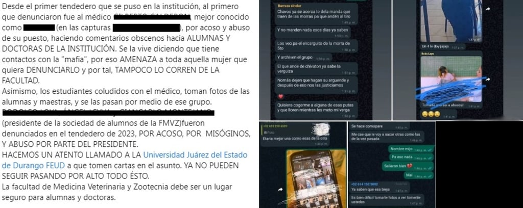 Destapan caso de acoso en FMVZ de la UJED