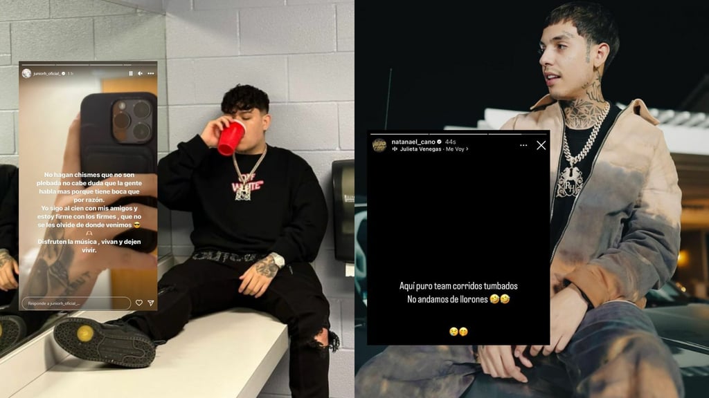 Junior H y Natanael Cano, la polémica que los tiene publicando estados en Instagram