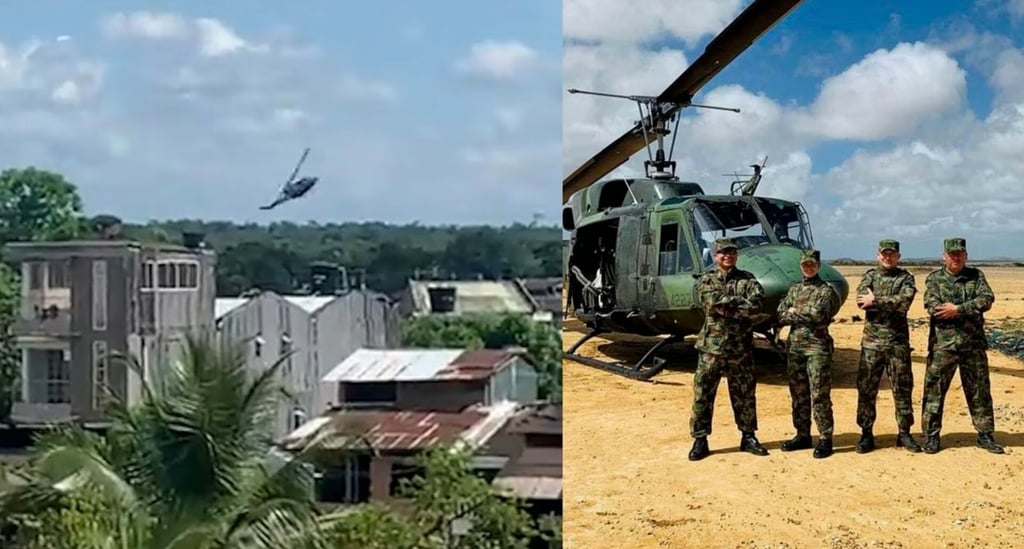 VIDEO: Cuatro muertos al caer helicóptero militar en ciudad colombiana de Quibdó