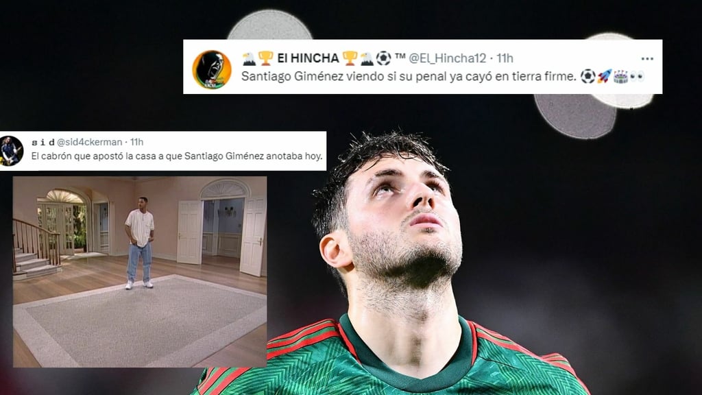 Santiago Giménez falló un penal y las redes sociales no le perdonaron los memes