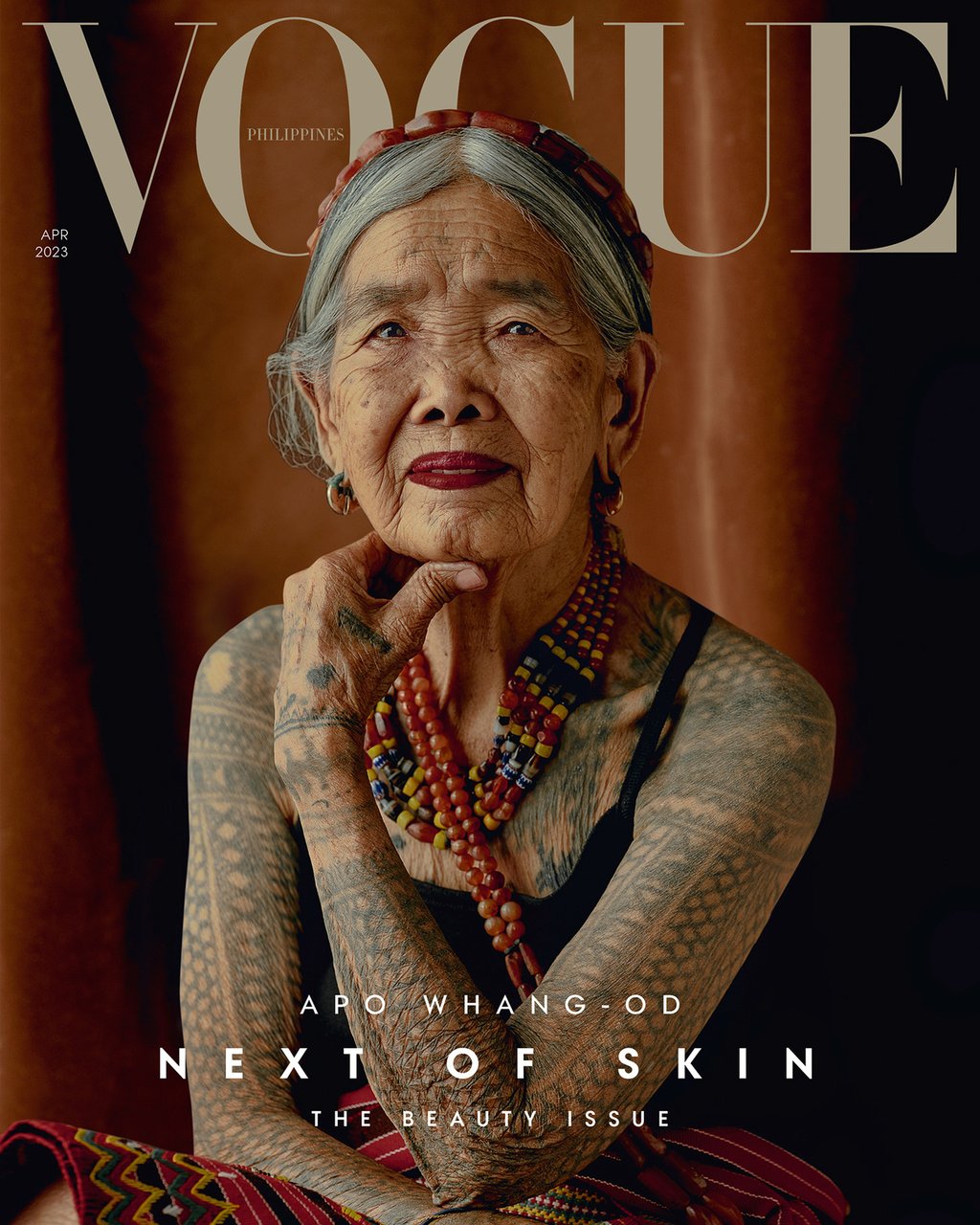 Centenaria tatuadora indígena, la portada de Vogue