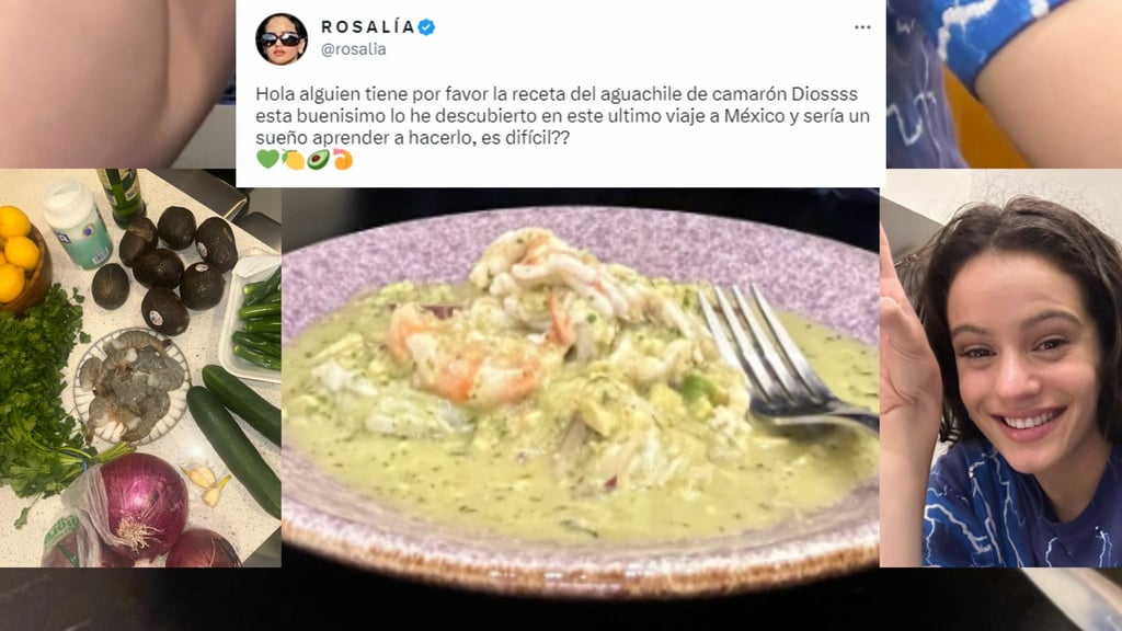 Rosalía intenta seguir la receta de los aguachiles que probó en México y muestra el resultado