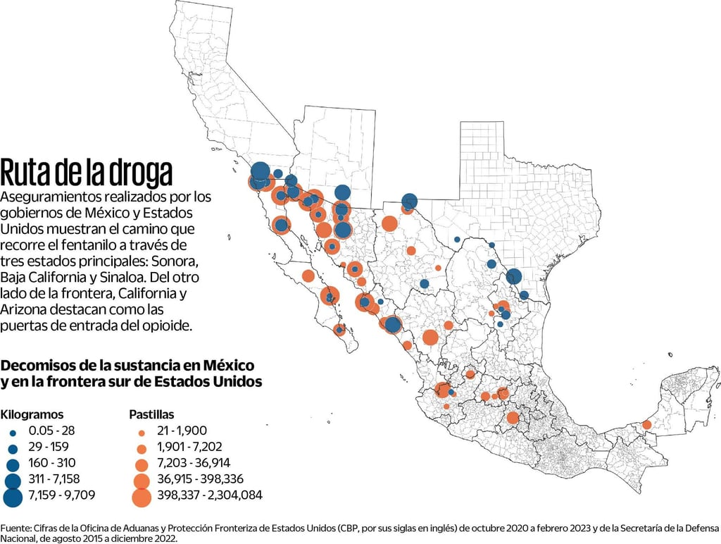 Las rutas del fentanilo van de Asia a América