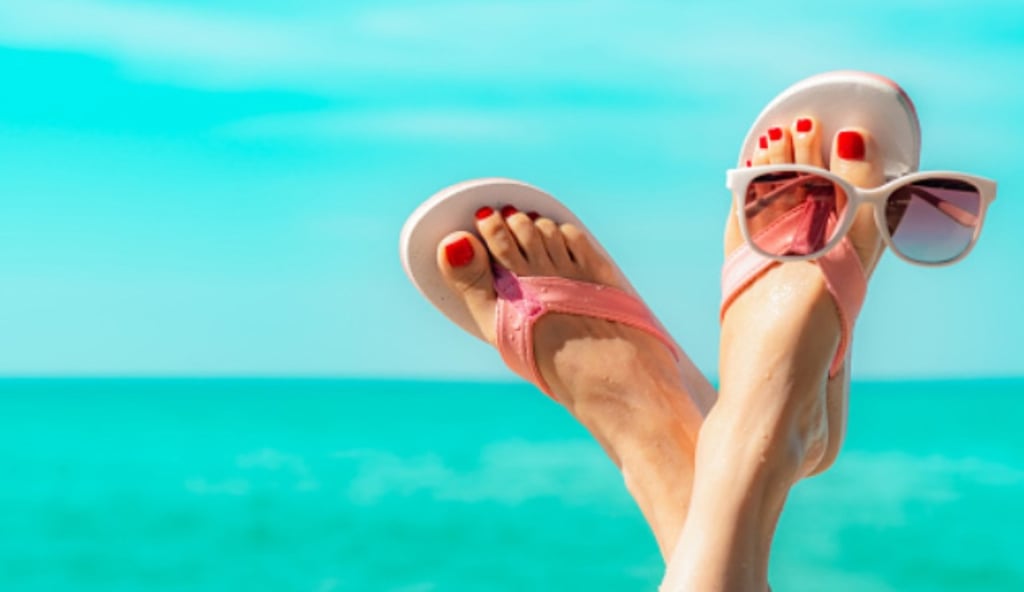 Presume tus divinos pies estas vacaciones