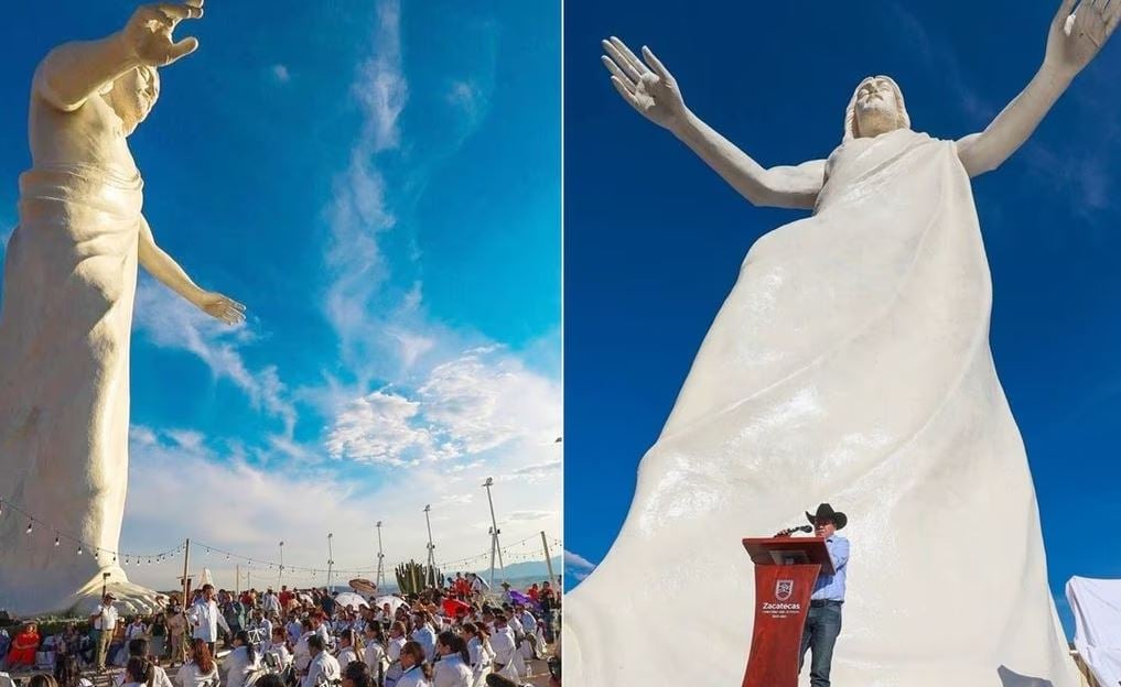 Inauguran Cristo de 33 metros en Zacatecas, el más grande de México
