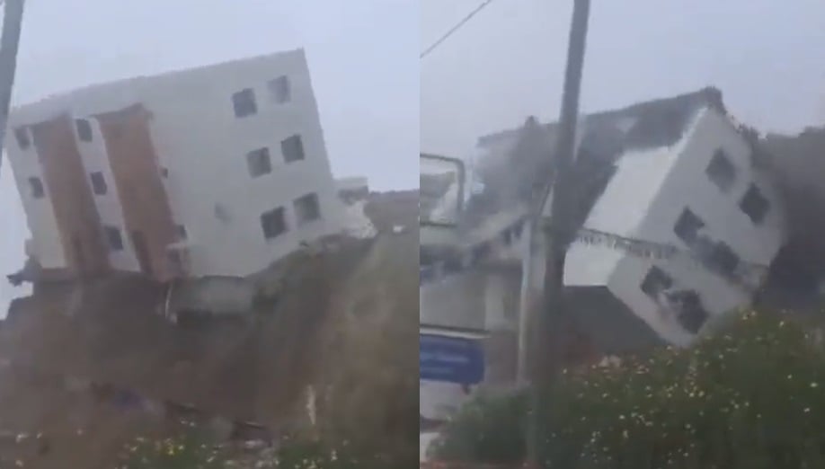 Video de edificio colapsando en Tijuana se vuelve viral en rede