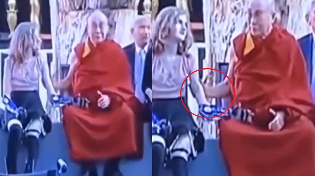 Difunden otro video del Dalái Lama acariciando a una niña