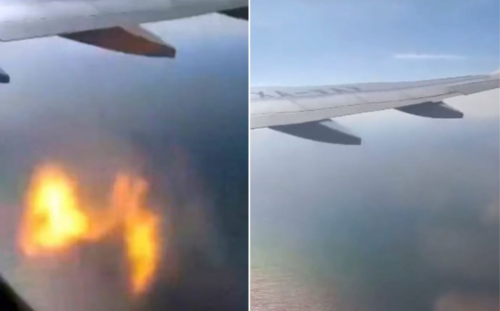 VIDEO: En pleno vuelo, explota turbina de un avión de Viva Aerobús en Puerto Vallarta